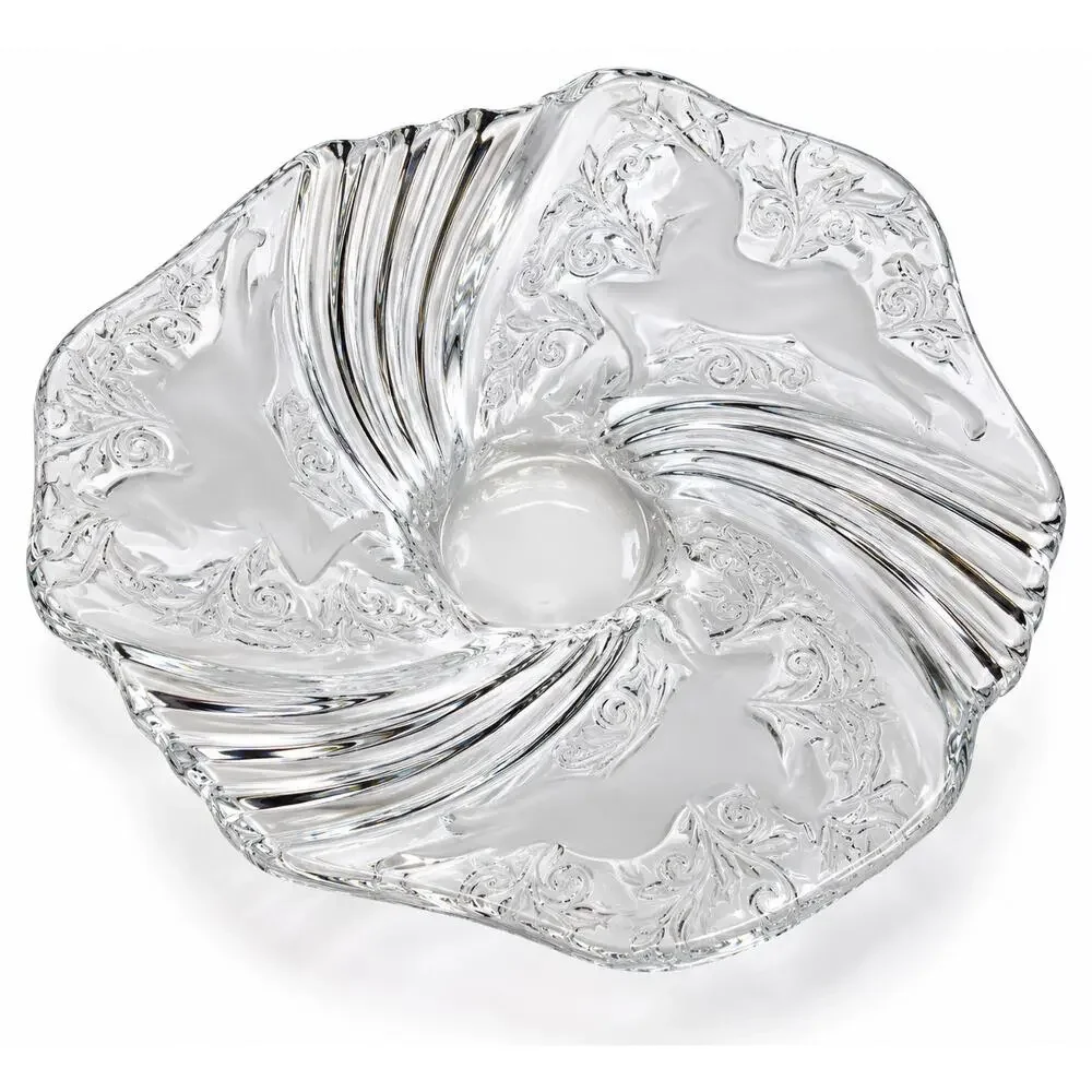 Mikasa Christmas Medley Reindeer Crystal Bon Bon Bowl 9